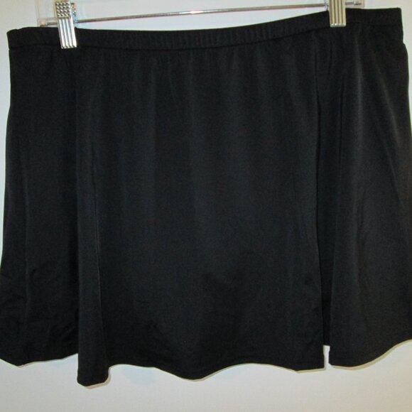 NWT Swim Solutions Plus Women's Thigh Minimizer Swim Skirt Black 20W - Picture 3 of 8